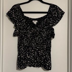 Japna Floral Smocked Blouse Sz L